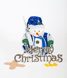 Snowman decoration with medical equipment