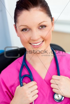 Positive nurse smiling at the camera