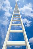 White endless ladder going up