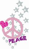 love and peace fancy graphic