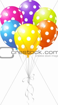 Colorful Dotted Balloons