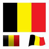 Belgium flag set