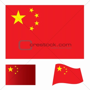 China flag set