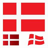Denmark flag set