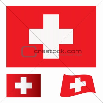 switzerland flag set