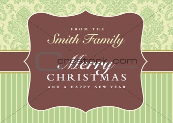 Vector Ornate Christmas Frame and Patterns