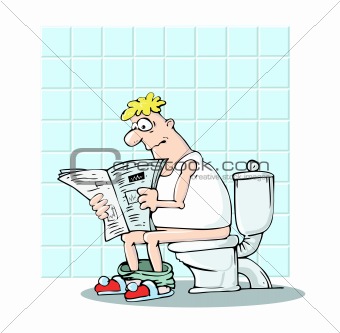 Man in toilet