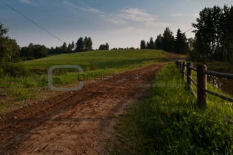 Rural road in morning