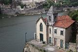 Old church at the Douro river in Porto, Portugal