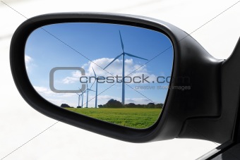rearview car driving mirror electric windmills