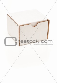 Blank White Carboard Box Isolated on a White Background.