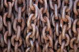 Abstract of Thick Rusty Chain Background Image.