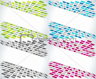 Set of four business abstract backgrounds