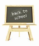 blackboard with back to school message