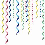 Red, green, yellow and dark blue a ribbon. Vector illustration