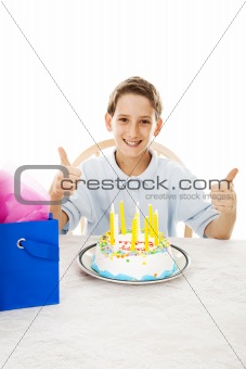 Thumbs Up for Birthday Cake