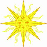 vector stylized sun