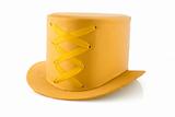 Yellow hat with ribbon