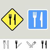 Fork and knife signs