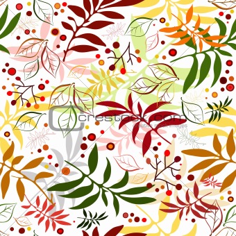 Seamless autumn floral pattern