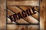 Grunge fragile wooden box background. Vector