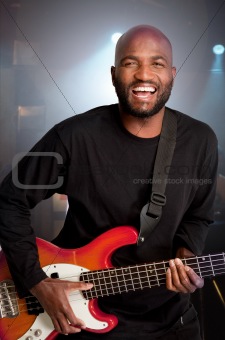 African Bass guitar Player