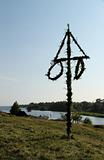 Swedish midsummer pole.