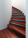 spiral wooden staircase