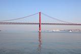 Ponte 25 de Abril - Suspension bridge over the Tagus river in Lisbon, Portugal