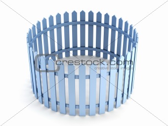 new blue fence