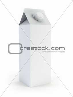 isolated blank milk box 