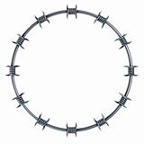 barbed wire circle-shaped