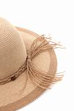 Straw hat with ribbon