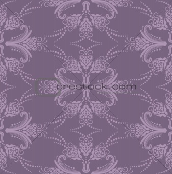 Luxury purple seamless floral wallpaper