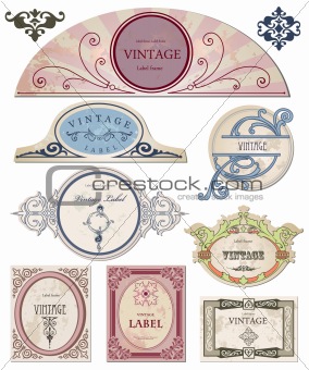 Collection vintage labels  for your design. Vector