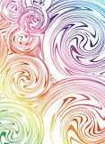 Swirling hand drawn of various colors. Vector