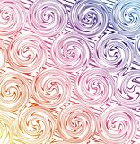 Swirling hand drawn of various colors background