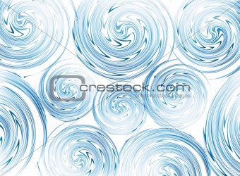 Hand Drawn ornate swirl abstract wave. Vector