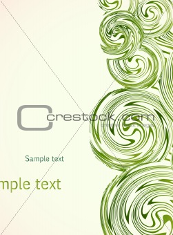 Hand Drawn ornate swirl abstract grass. Vector