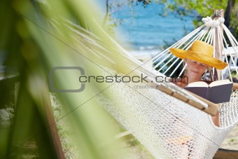 woman on hammock