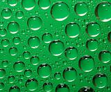 Green water drop background