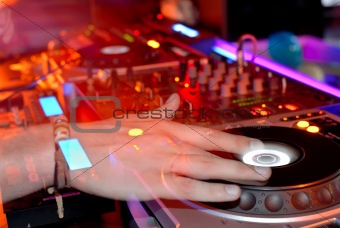 DJ's hands