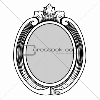 Vector Ornate Oval Frame
