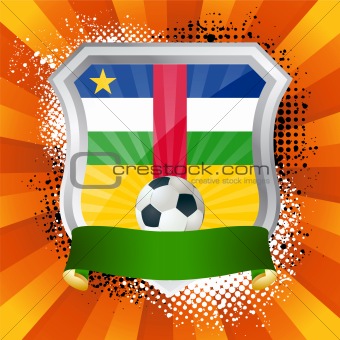 Shield with flag of  Central African Republic