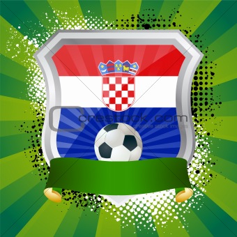 Shield with flag of Croatia