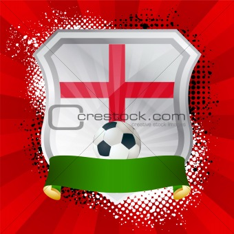 Shield with flag of England