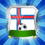 Shield with flag of  Faroe Island
