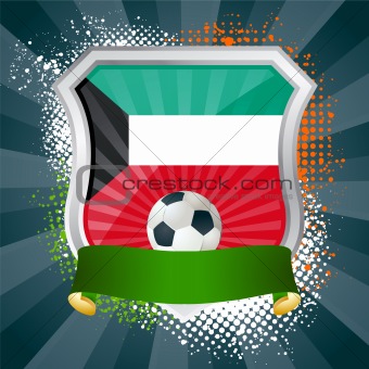 Shield with flag of Kuwait
