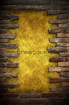 Brick wall frame