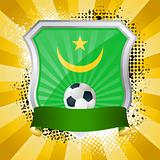 Shield with flag of Mauritania
